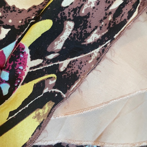 Vintage Anthropologie Butterfly Print Silk Maxi Skirt - Picture 6 of 10